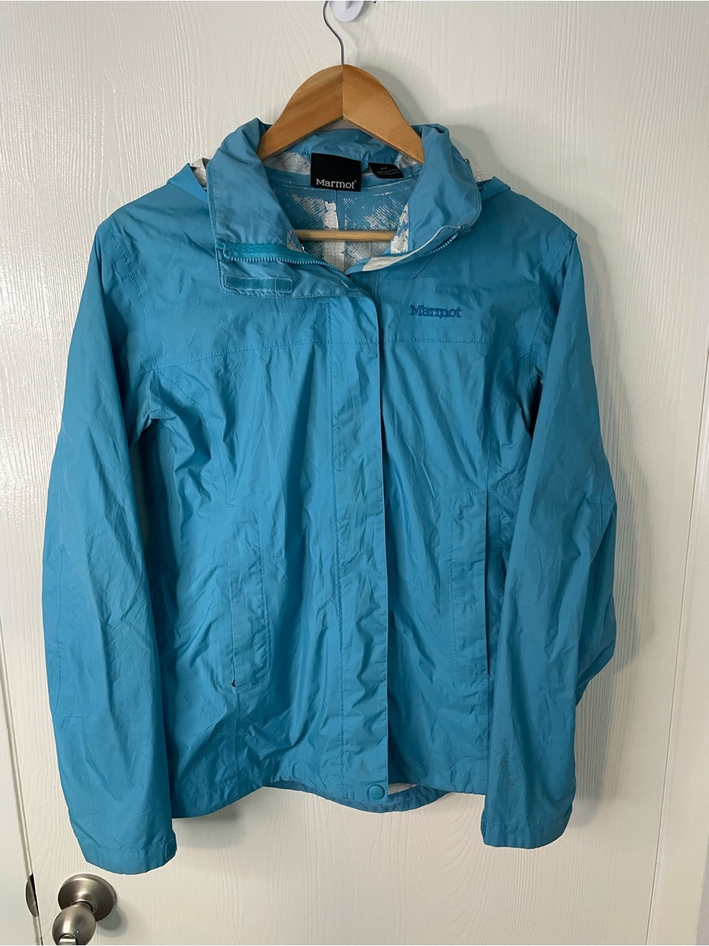 Marmot Teal Hooded Rain Jacket